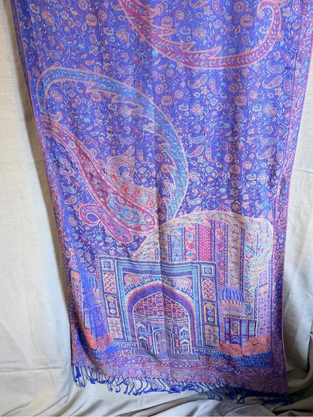 Jerusalem 100% Cashmere Pashmina Scarf Mosque Art Shawl Winter Gift 70x27”